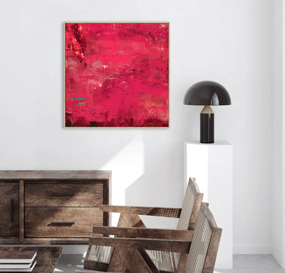 abstract wall art, modern red artwork for living room | arrtopia