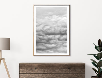 black & white cloud wall art print | arrtopia