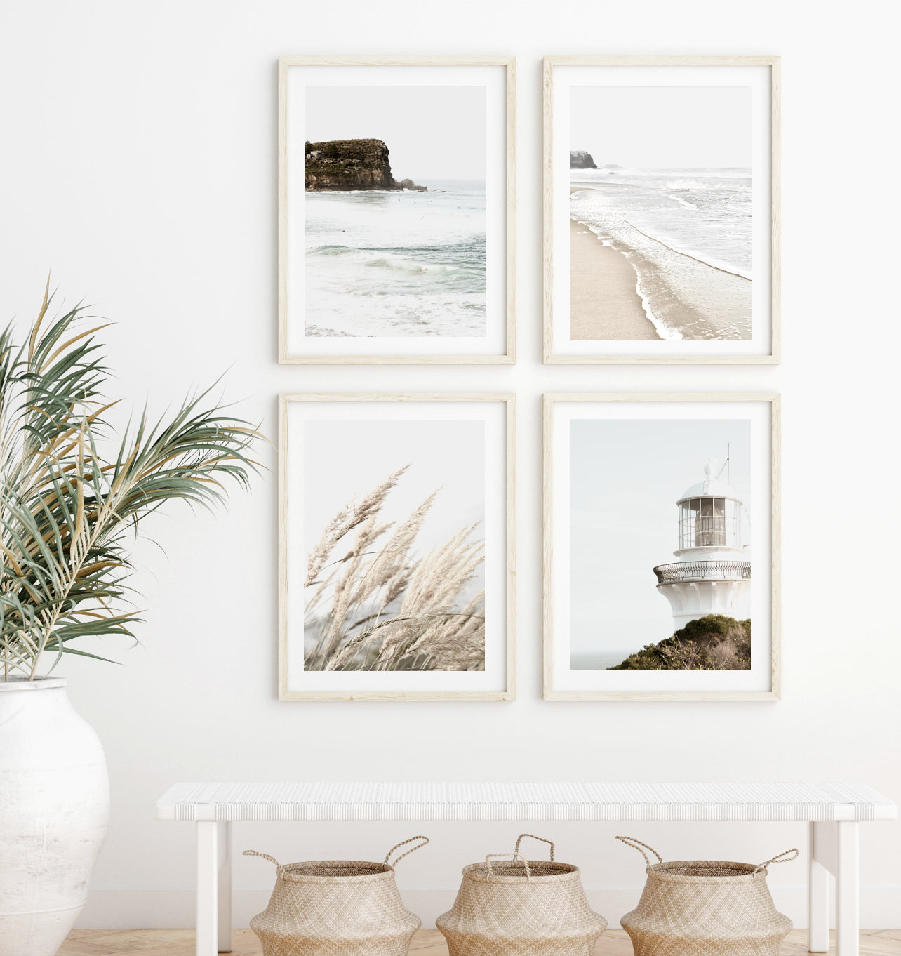 coastal wall art, set of 4 art prints | arrtopia